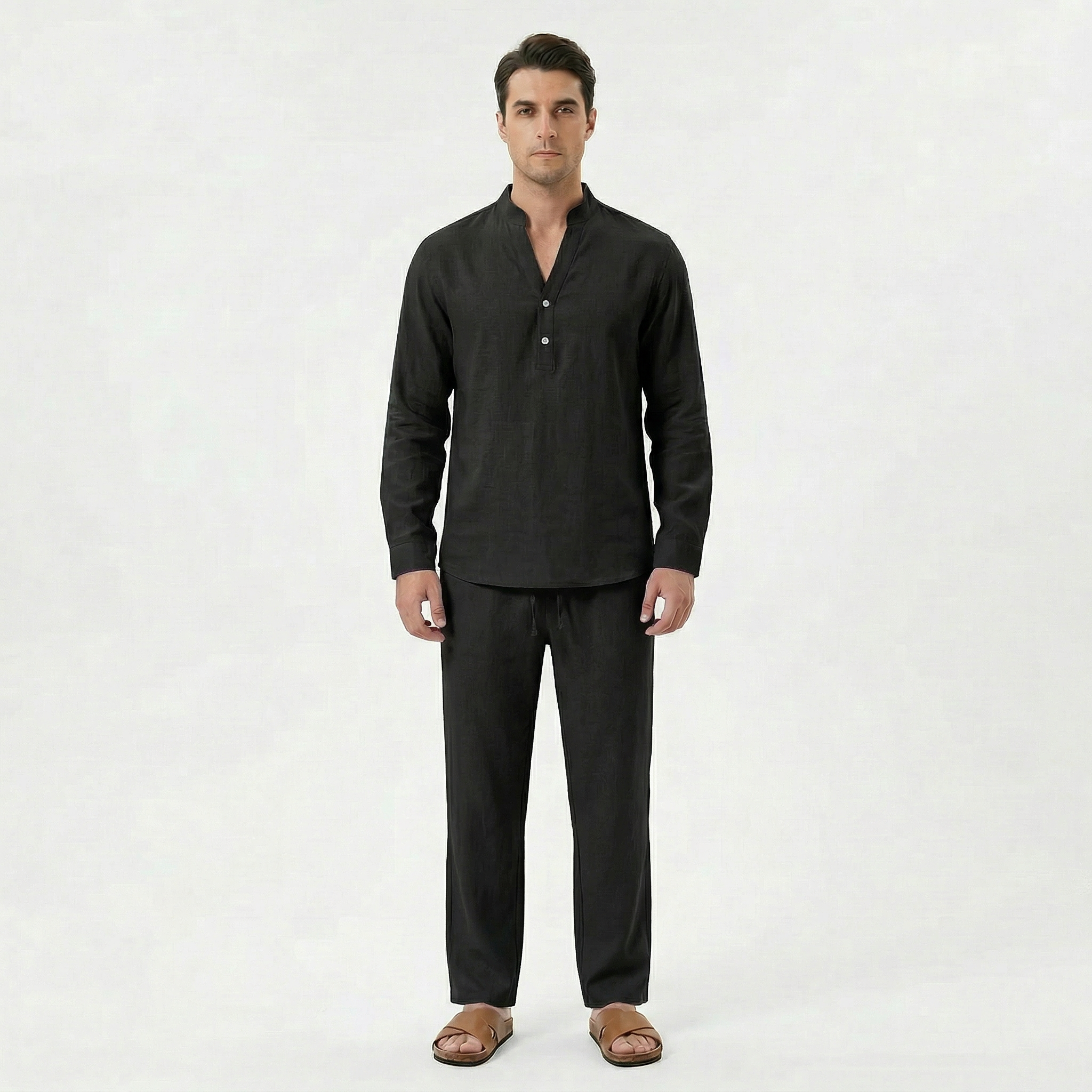 Men's Linen Two-Piece Set