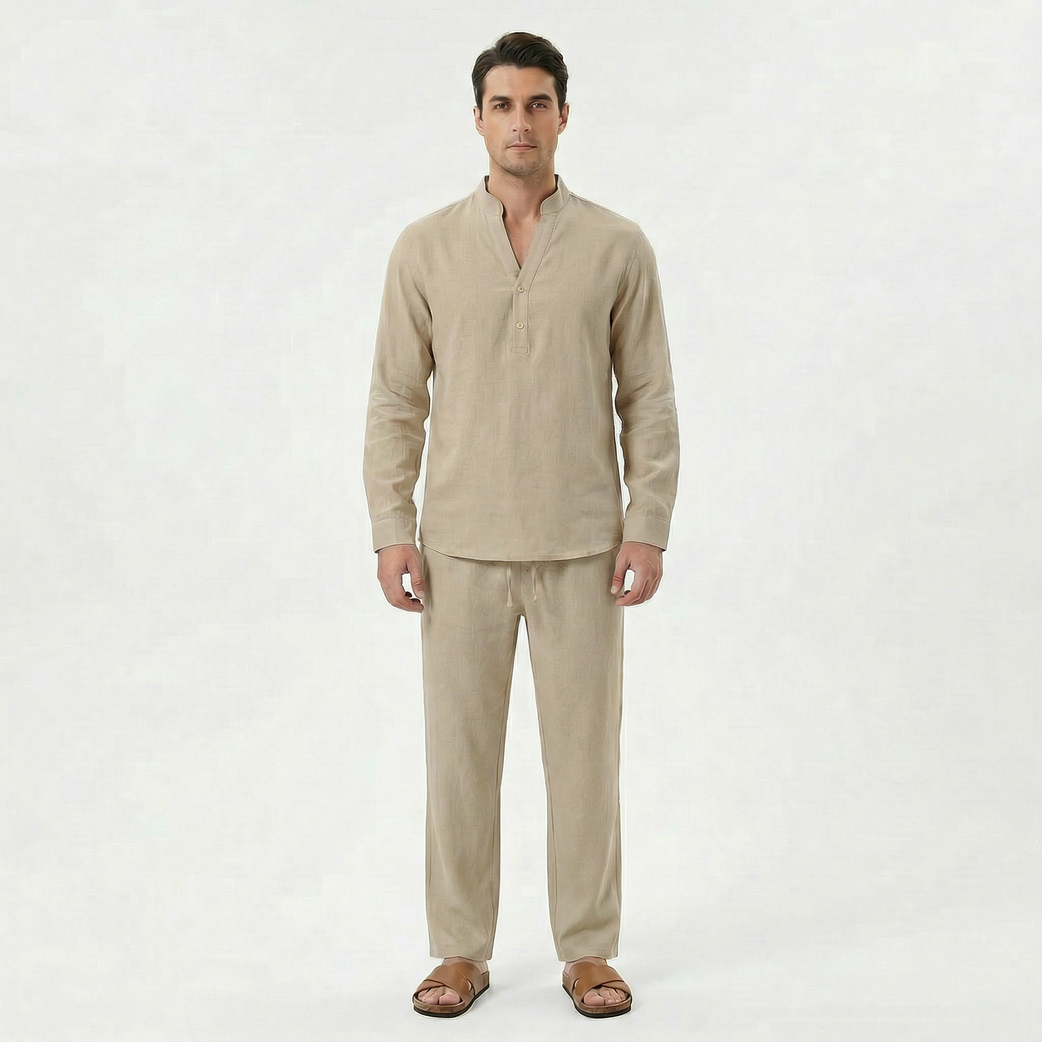 Men's Linen Two-Piece Set