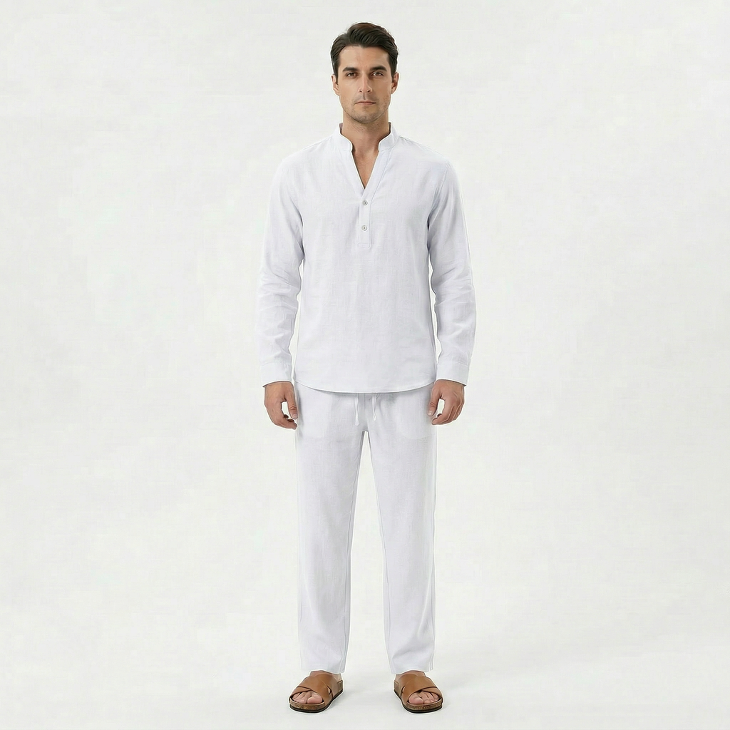 Men's Linen Two-Piece Set