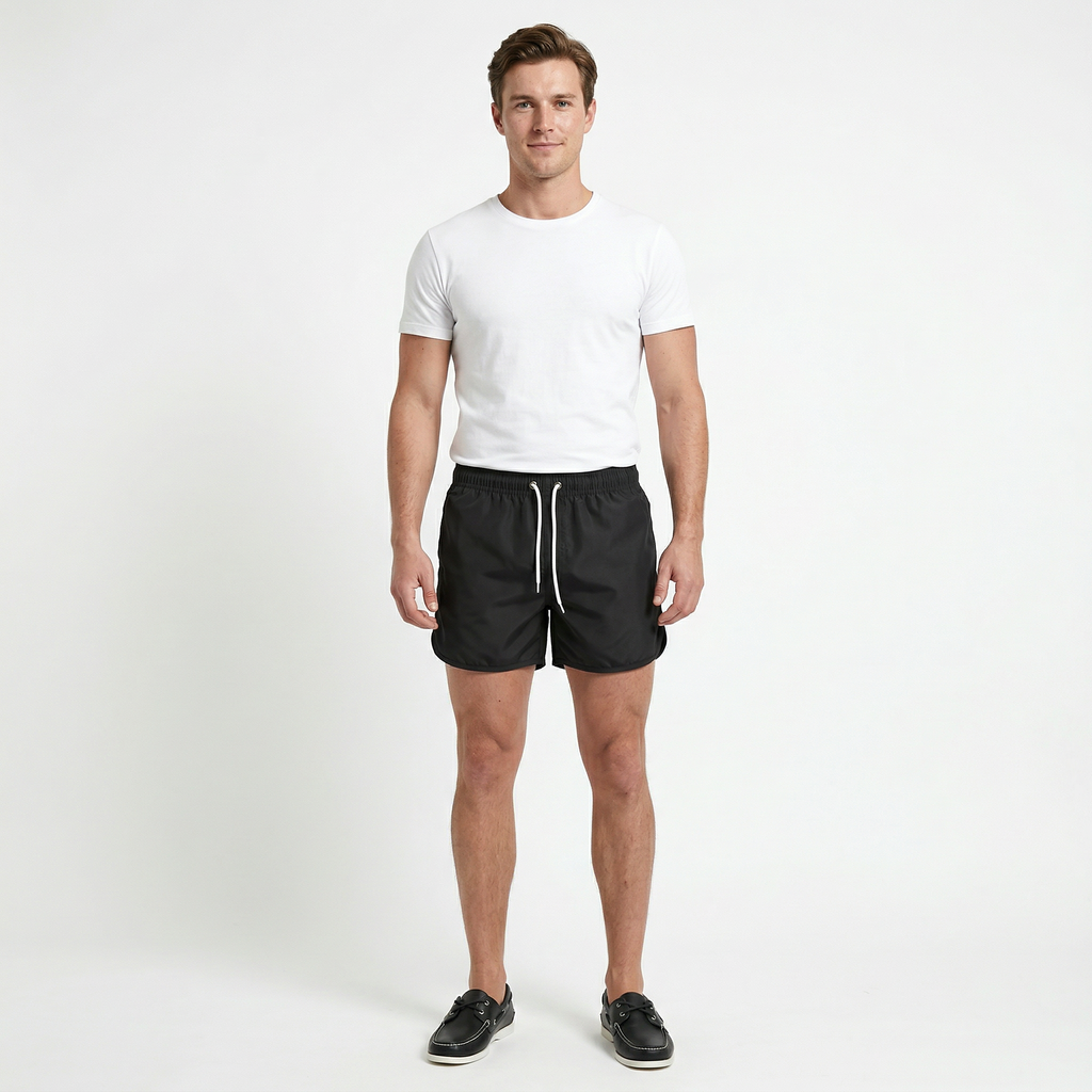 Men’s Quick-Dry Drawstring Swim Shorts