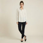 Valenomode - Women’s Button Front Long Sleeve Top