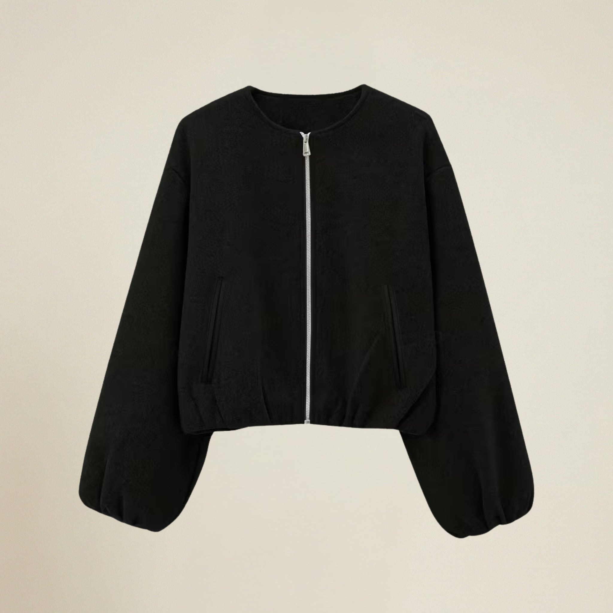 Valenomode - Women’s Cropped Zip Jacket