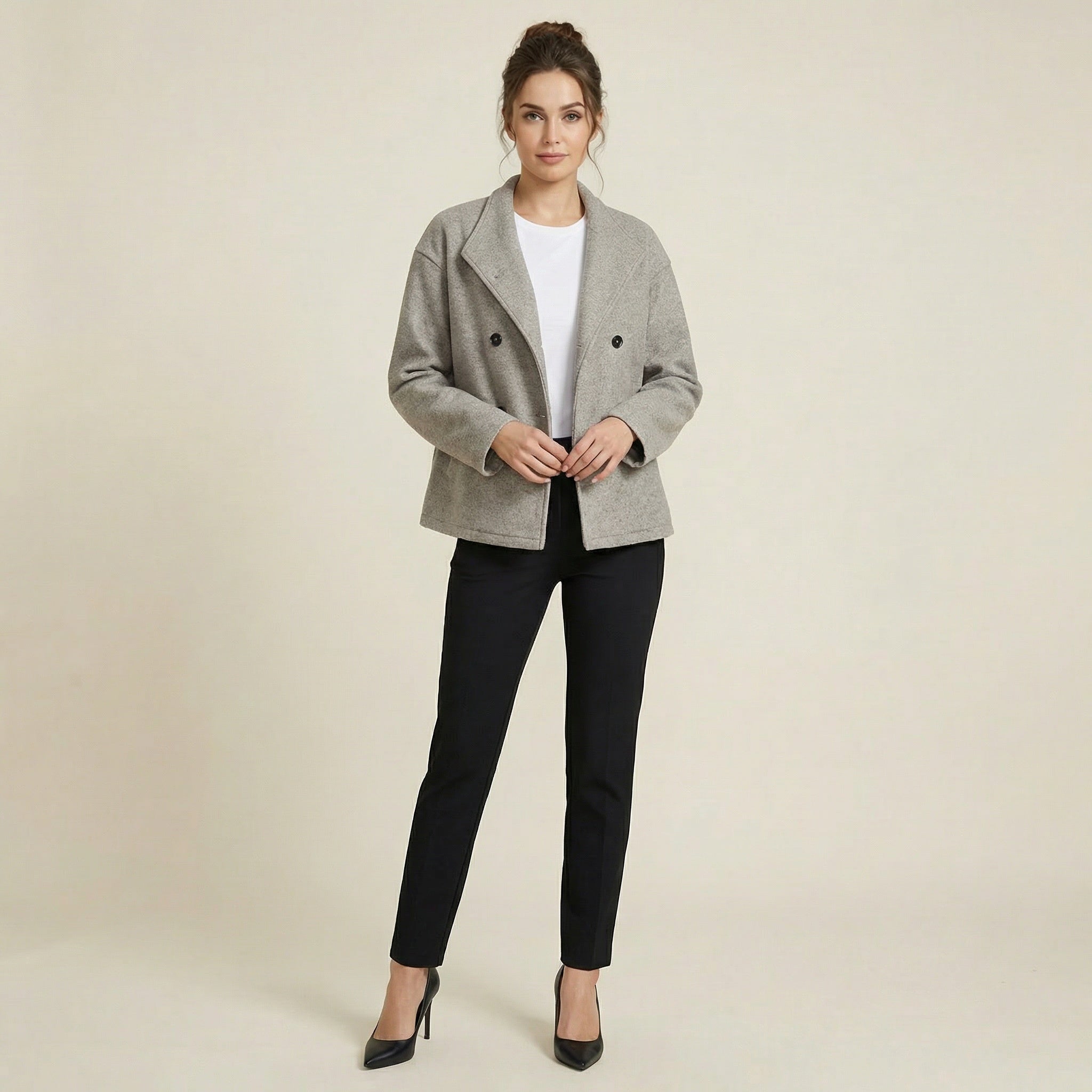 Valenomode - Women’s Double Breasted Jacket