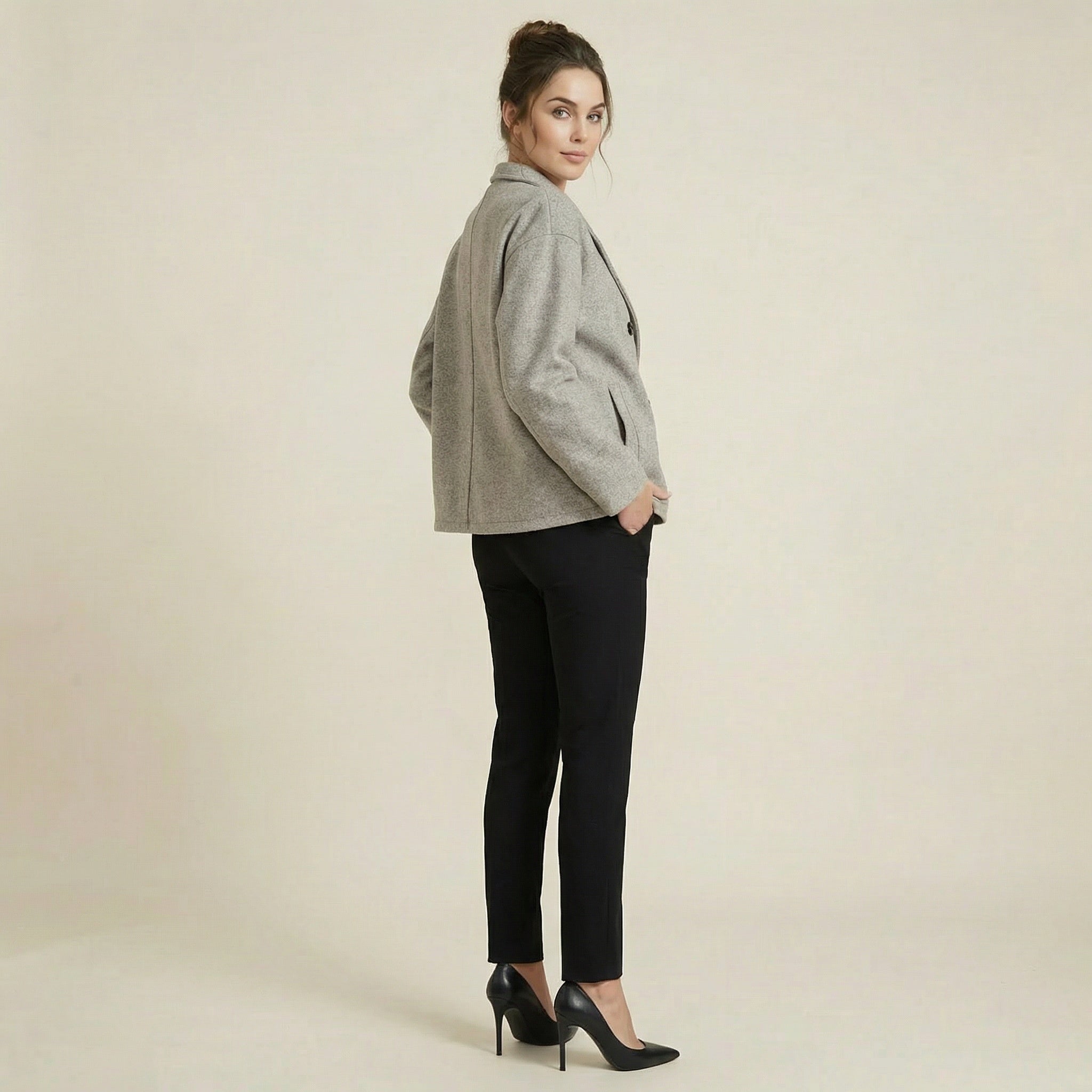 Valenomode - Women’s Double Breasted Jacket