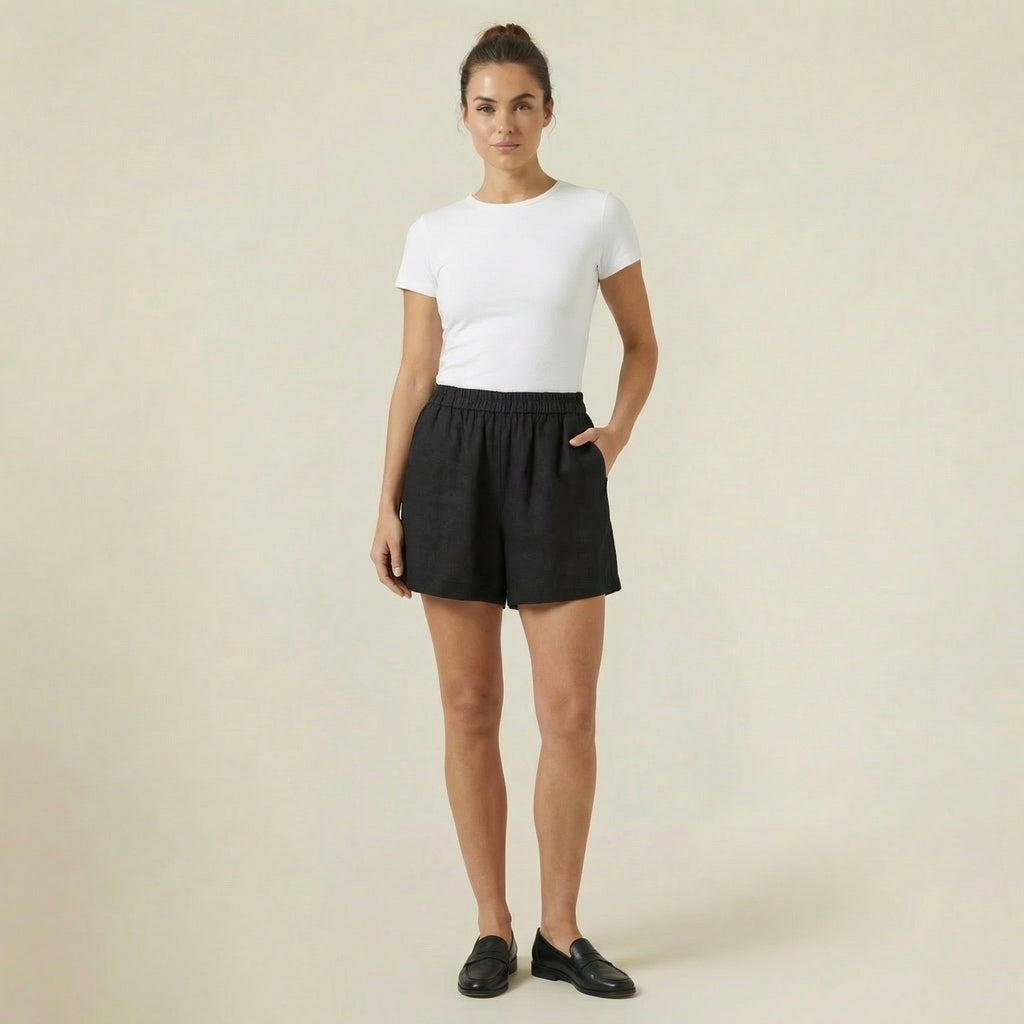 Valenomode - Women’s Elastic Waist Shorts