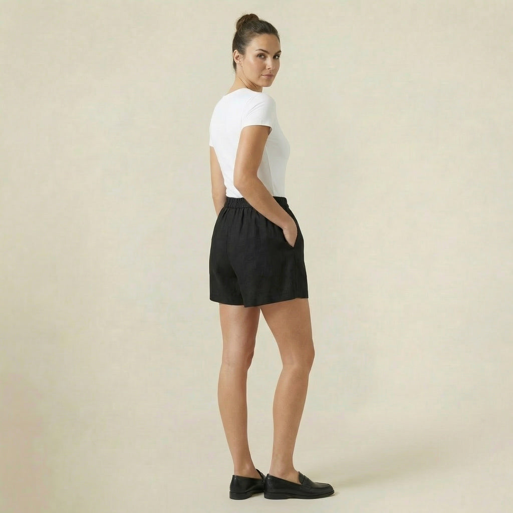 Valenomode - Women’s Elastic Waist Shorts