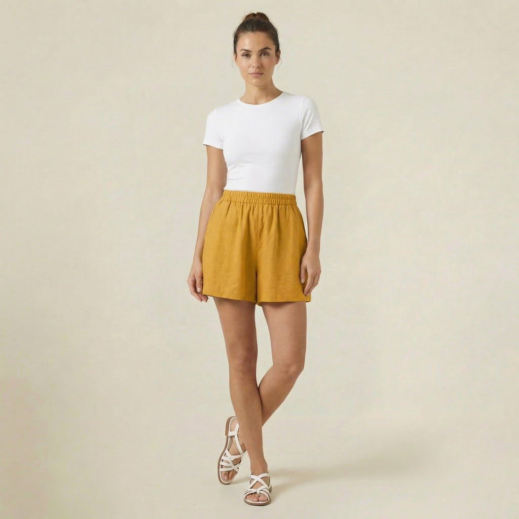 Valenomode - Women’s Elastic Waist Shorts