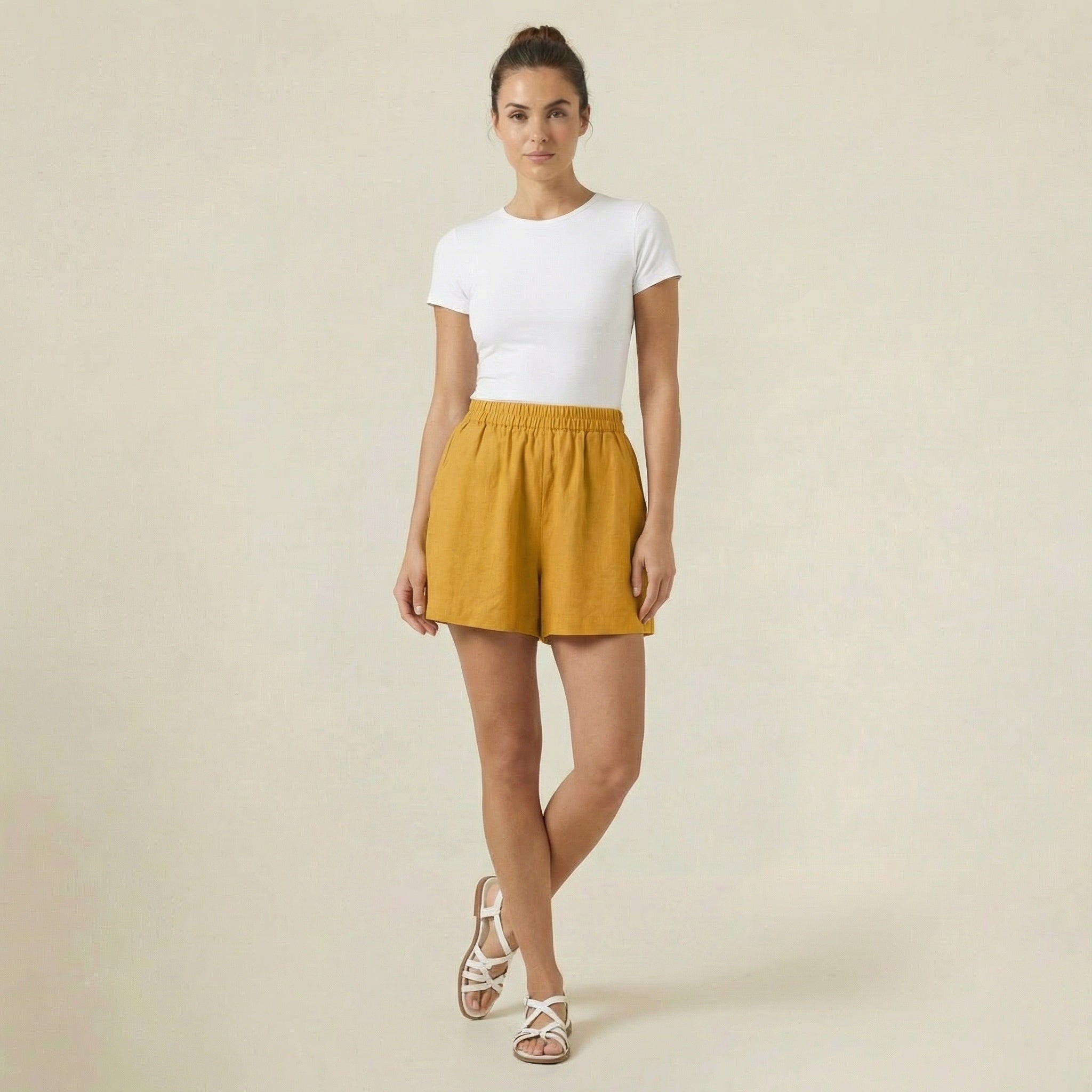 Valenomode - Women’s Elastic Waist Shorts