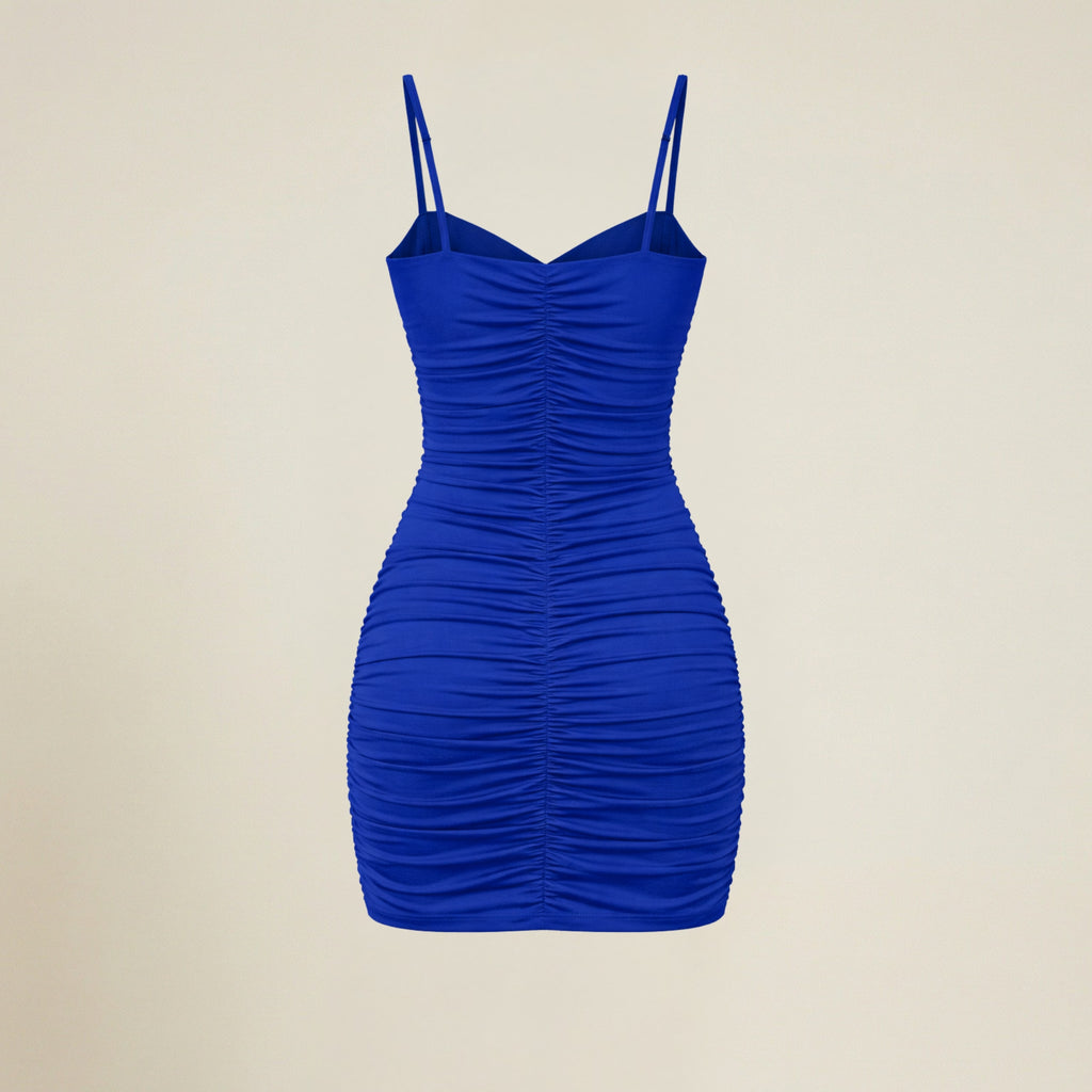 Valenomode - Women’s Ruched Mini Dress