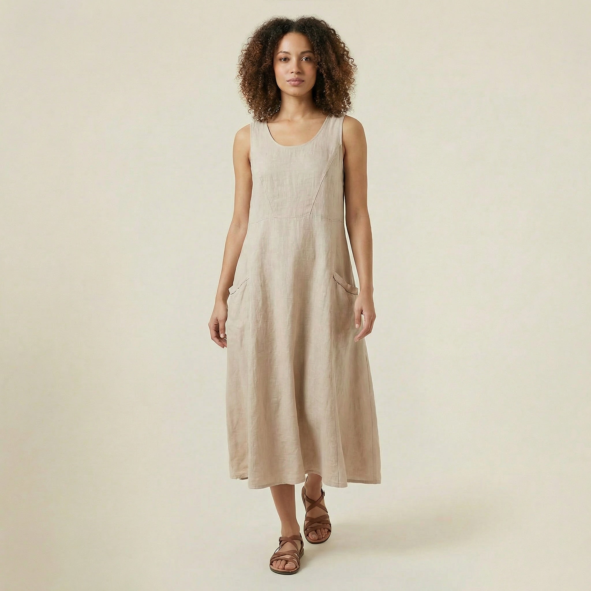 Valenomode - Women’s Sleeveless Maxi Dress