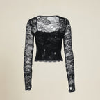 Valenomode - Women's Square Neck Long Sleeve Top
