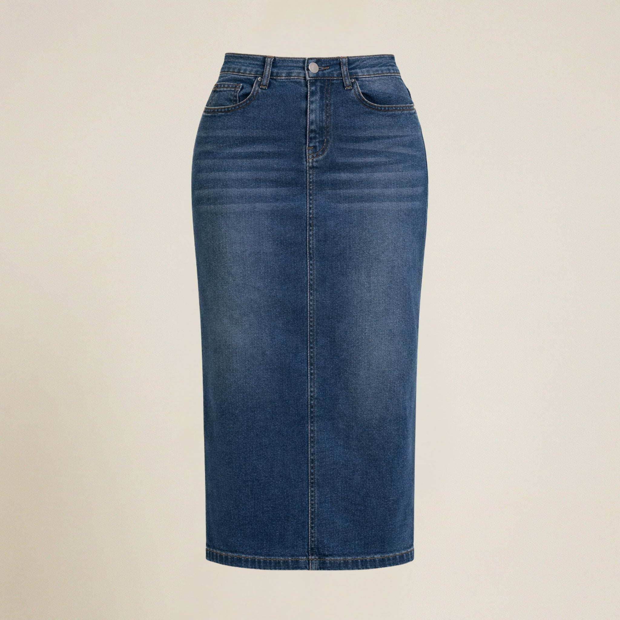 Valenomode - Women’s Straight Cut Midi Skirt