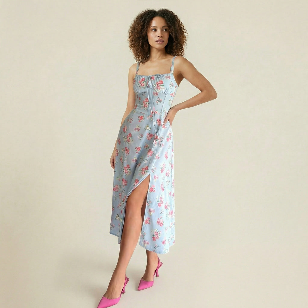 Valenomode - Women’s Strap Midi Dress