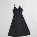 Valenomode - Women’s Satin V Neck Midi Dress