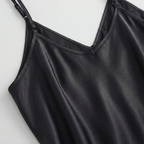 Valenomode - Women’s Satin V Neck Midi Dress