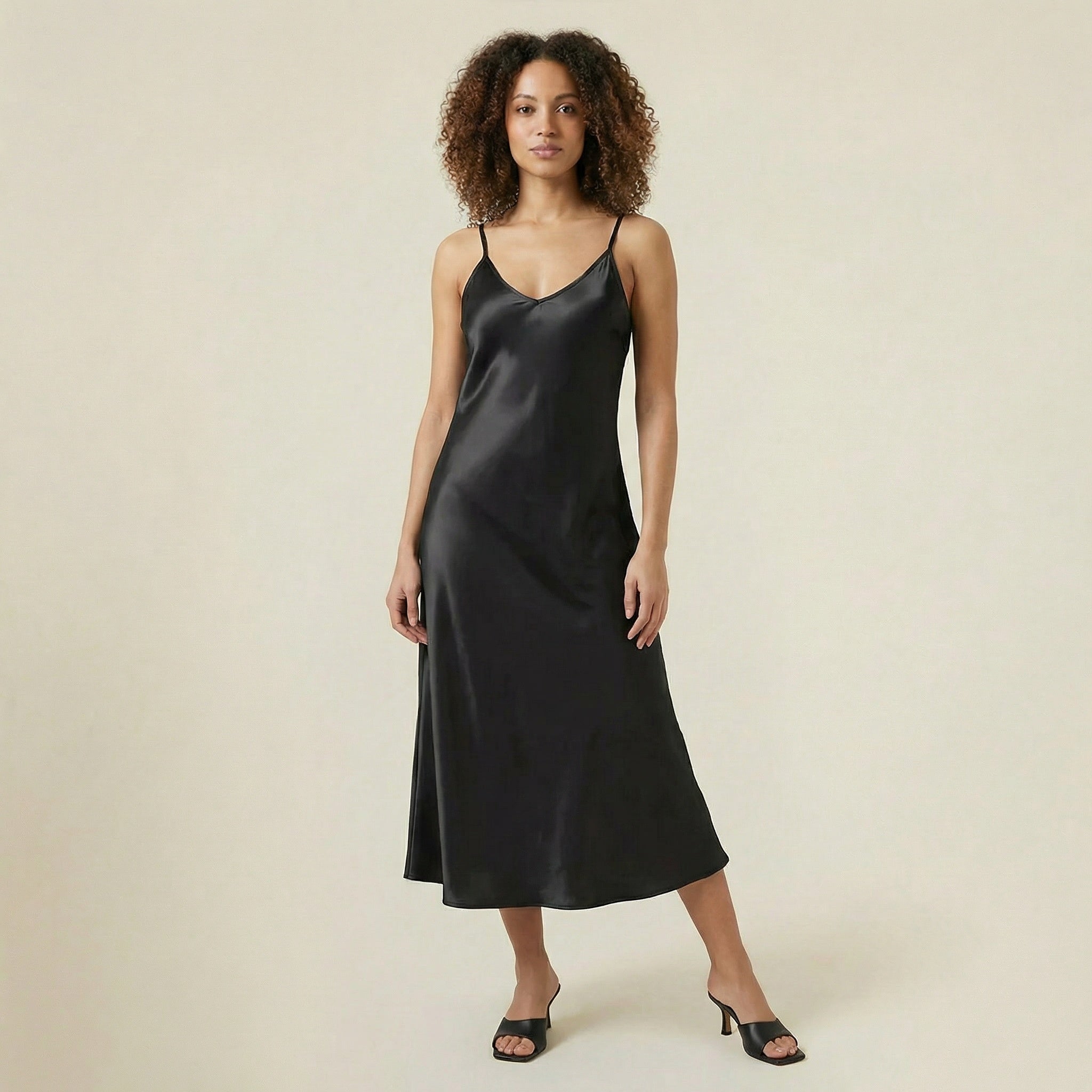 Valenomode - Women’s V Neck Midi Dress