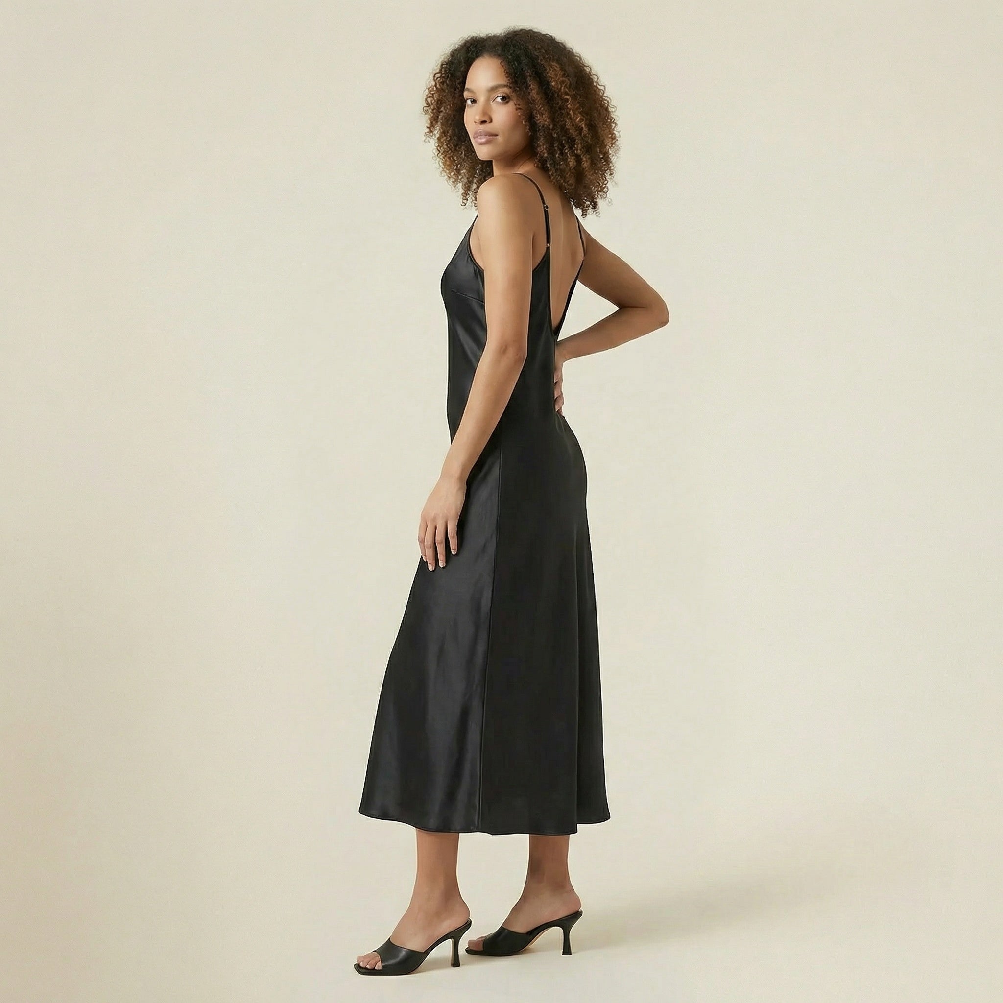 Valenomode - Women’s V Neck Midi Dress