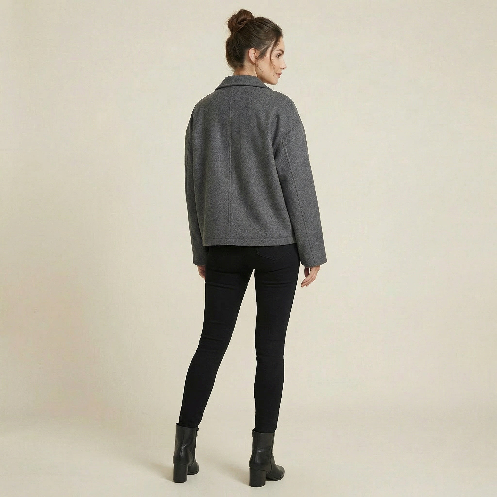 Valenomode - Women’s Zip Front Short Jacket